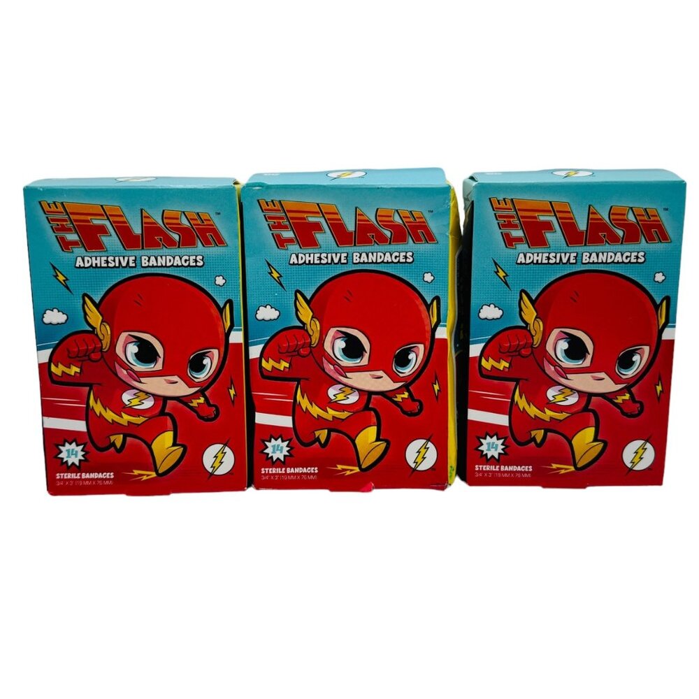 3 boxes The Flash cartoon adhesive 42 ct band aids Kids